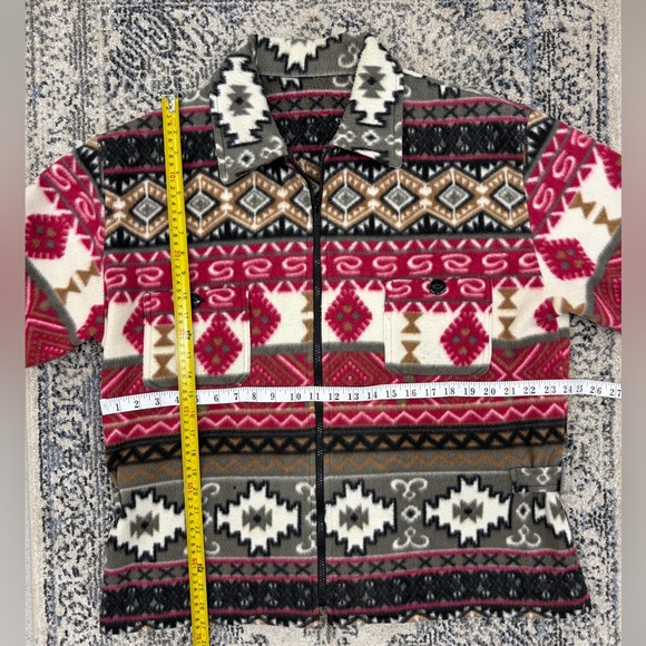 Aztec Patterned Jacket with Zipper - Picture 2 of 2
